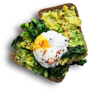 tostadas de aguacate y huevo