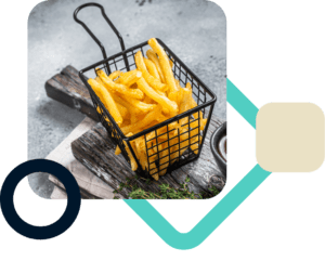 Cesta de patatas fritas